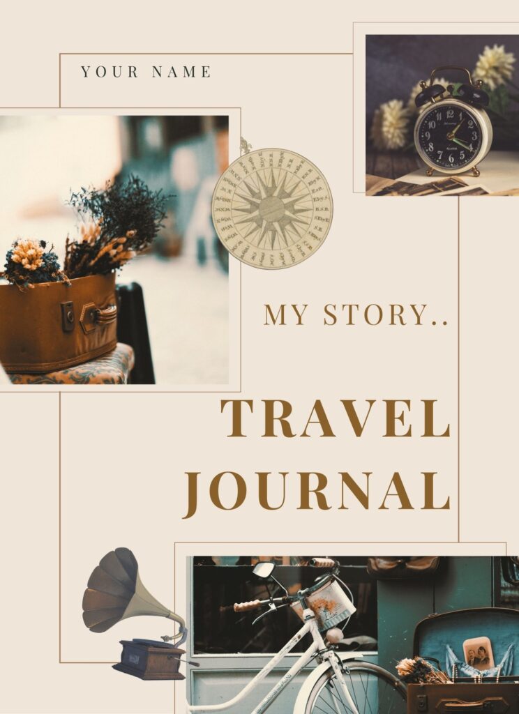 Travel journal - cover - digital downloads